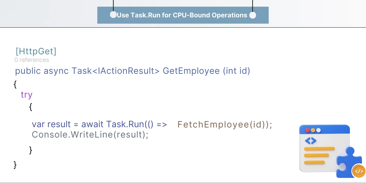 Use Task.Run for CPU-Bound Operations 